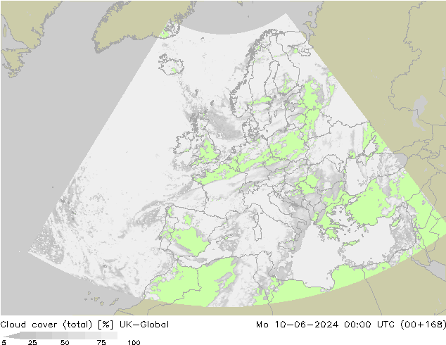 Wolken (gesamt) UK-Global Mo 10.06.2024 00 UTC