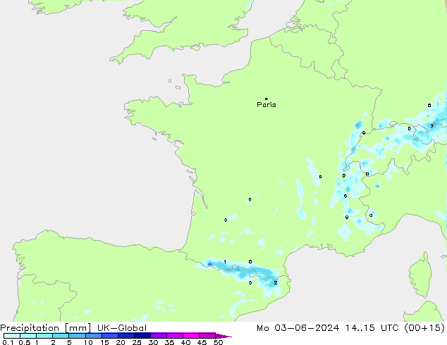 осадки UK-Global пн 03.06.2024 15 UTC