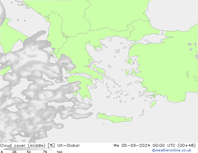 Bulutlar (orta) UK-Global Çar 05.06.2024 00 UTC
