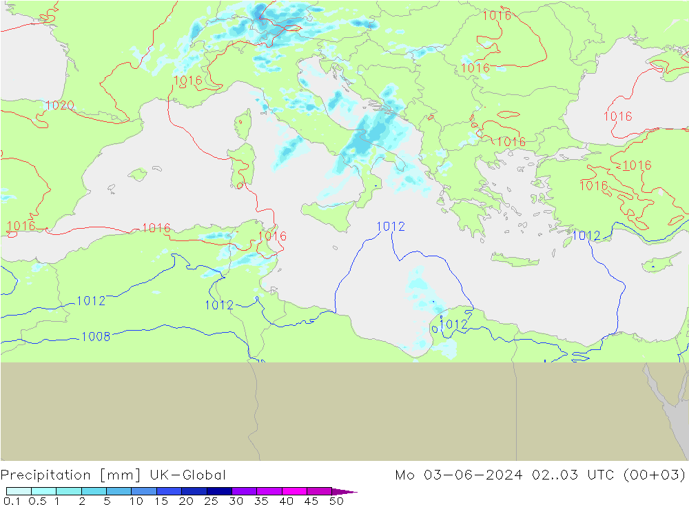 Yağış UK-Global Pzt 03.06.2024 03 UTC