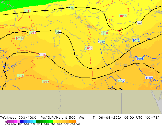 Thck 500-1000hPa UK-Global Th 06.06.2024 06 UTC