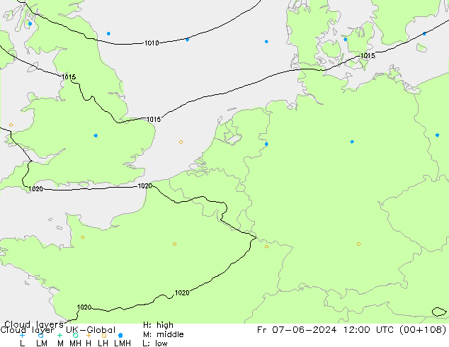 Cloud layer UK-Global Pá 07.06.2024 12 UTC