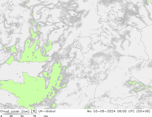 Nubes bajas UK-Global lun 03.06.2024 06 UTC
