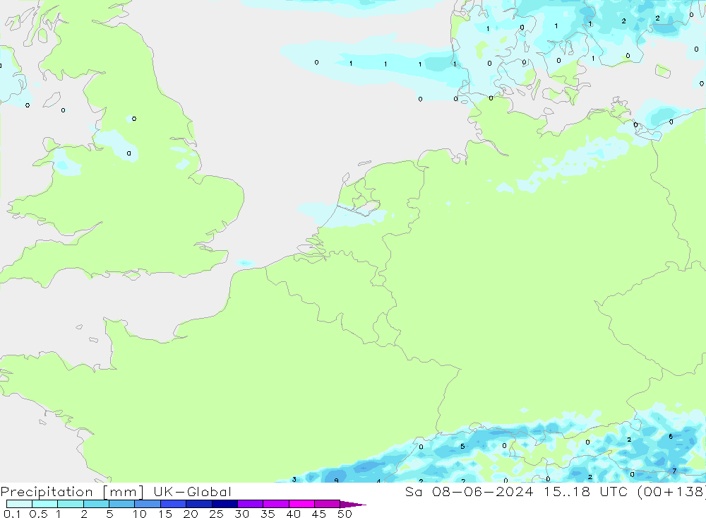 Precipitation UK-Global Sa 08.06.2024 18 UTC