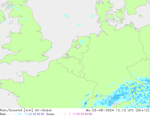 Regen/Schneefall UK-Global Mo 03.06.2024 12 UTC