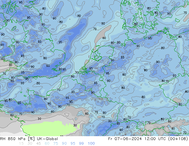 RH 850 hPa UK-Global Fr 07.06.2024 12 UTC