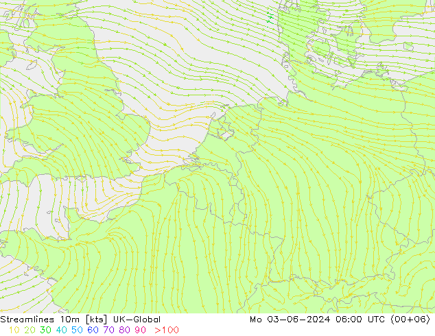 Streamlines 10m UK-Global Mo 03.06.2024 06 UTC