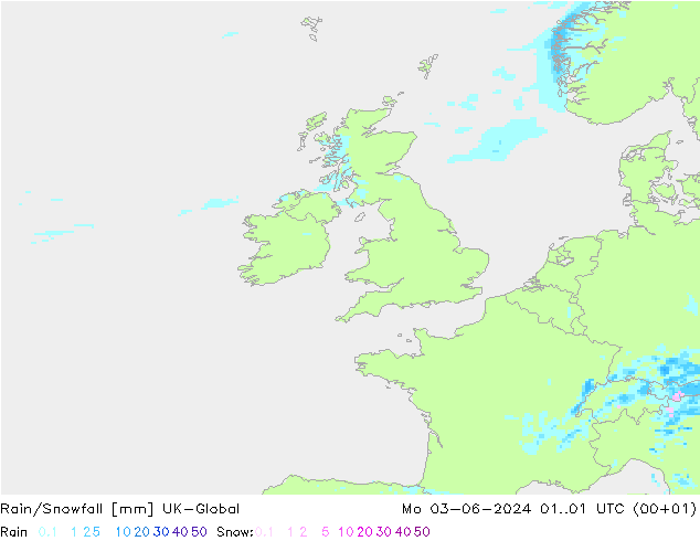 Rain/Snowfall UK-Global Po 03.06.2024 01 UTC