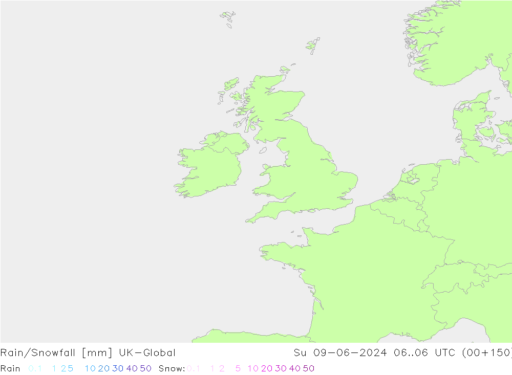 Rain/Snowfall UK-Global Su 09.06.2024 06 UTC