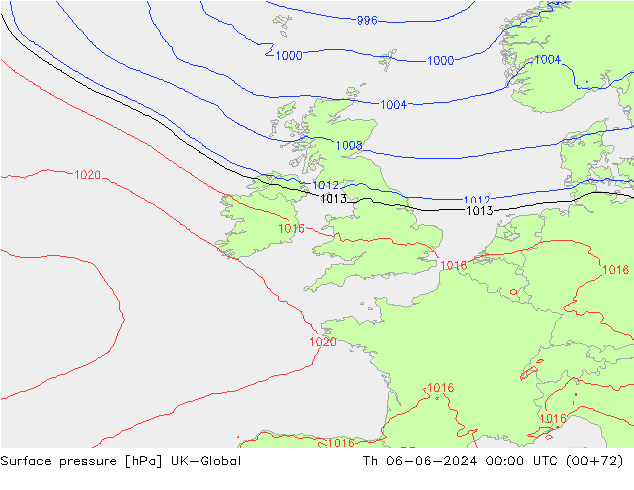pression de l'air UK-Global jeu 06.06.2024 00 UTC