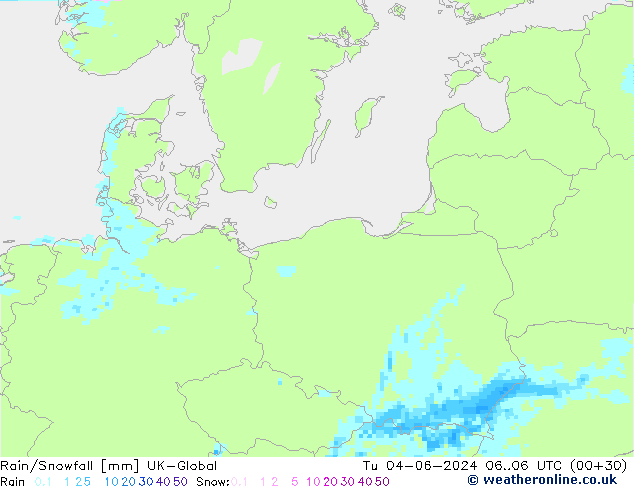 Lluvia/nieve UK-Global mar 04.06.2024 06 UTC