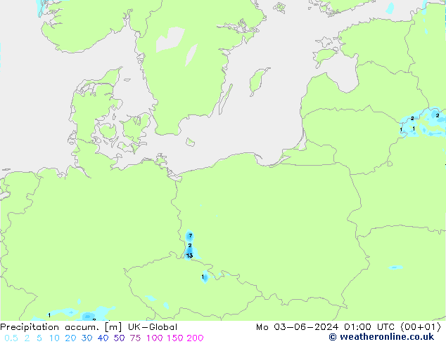 Precipitation accum. UK-Global Mo 03.06.2024 01 UTC