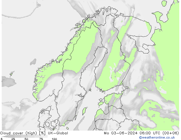 Nuages (élevé) UK-Global lun 03.06.2024 06 UTC