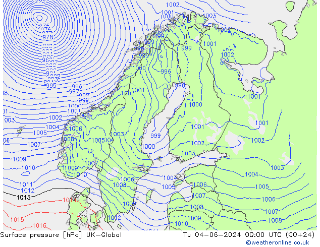 pressão do solo UK-Global Ter 04.06.2024 00 UTC