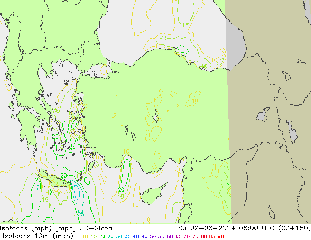 Isotachs (mph) UK-Global Dom 09.06.2024 06 UTC