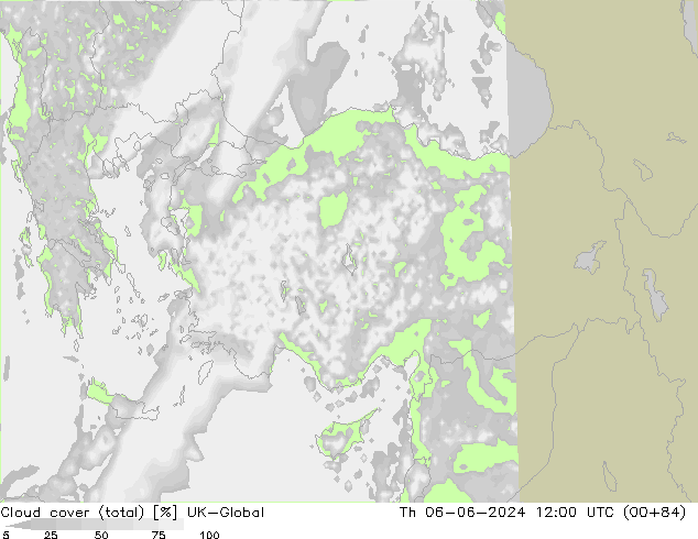 Bulutlar (toplam) UK-Global Per 06.06.2024 12 UTC