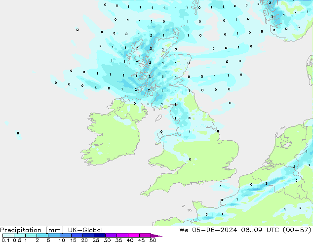 Precipitation UK-Global We 05.06.2024 09 UTC