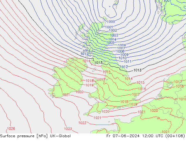 Yer basıncı UK-Global Cu 07.06.2024 12 UTC