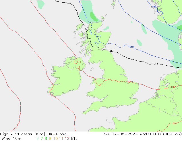 High wind areas UK-Global  09.06.2024 06 UTC