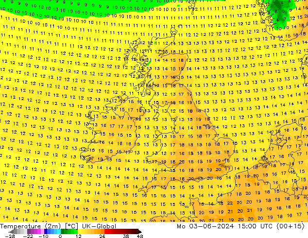 Temperatura (2m) UK-Global lun 03.06.2024 15 UTC