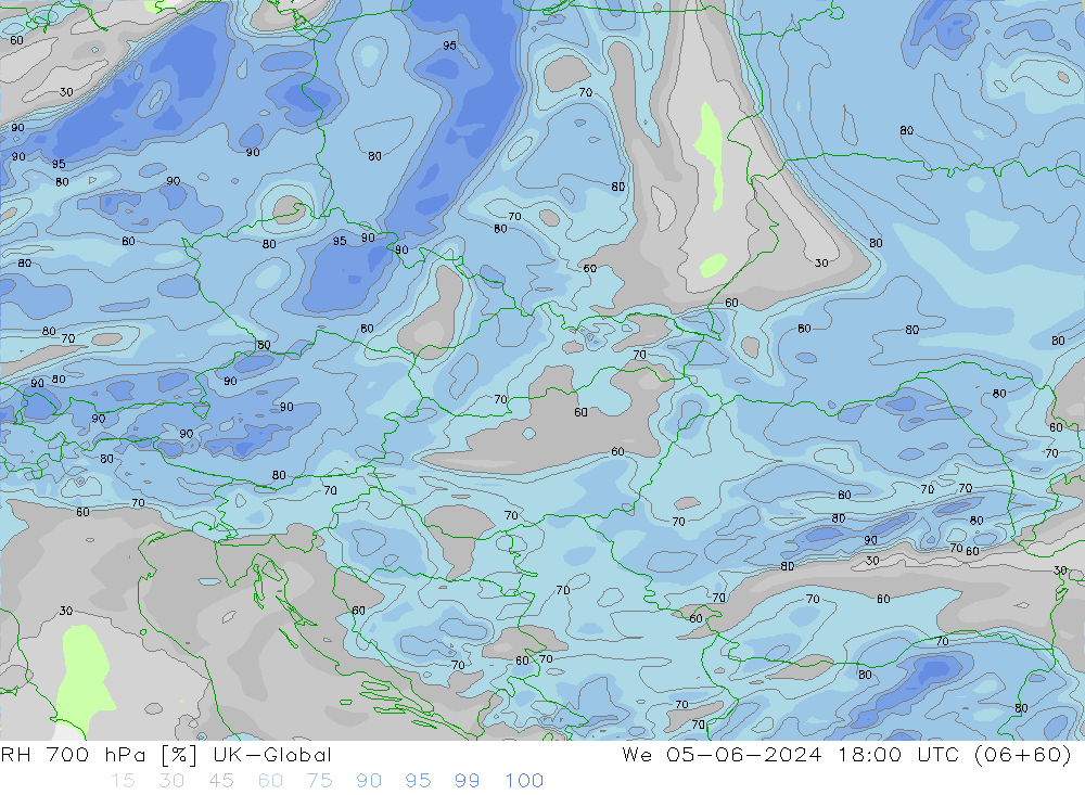 RH 700 hPa UK-Global Qua 05.06.2024 18 UTC