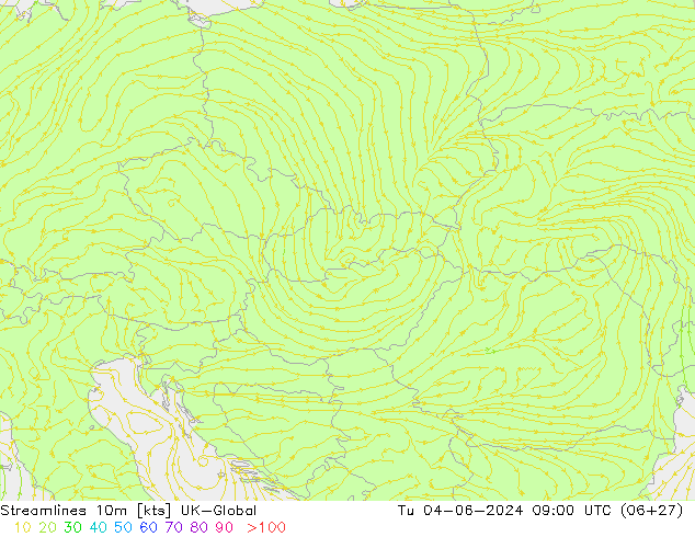 ветер 10m UK-Global вт 04.06.2024 09 UTC