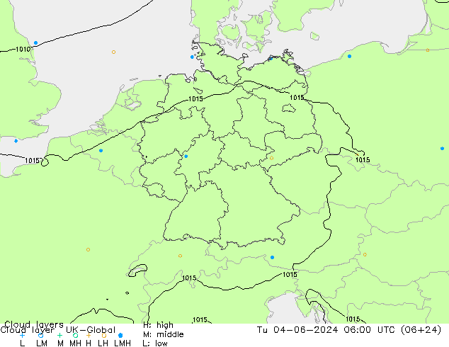 Wolkenschichten UK-Global Di 04.06.2024 06 UTC