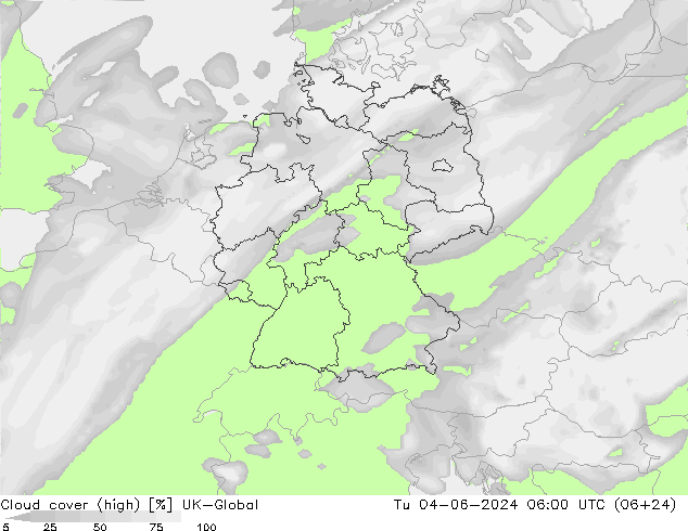 Wolken (hohe) UK-Global Di 04.06.2024 06 UTC