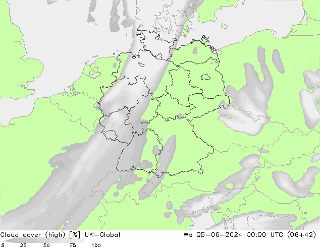 Bulutlar (yüksek) UK-Global Çar 05.06.2024 00 UTC