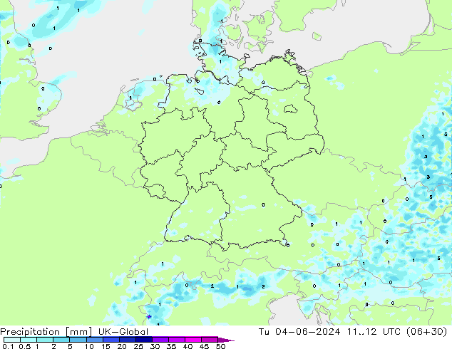 precipitação UK-Global Ter 04.06.2024 12 UTC