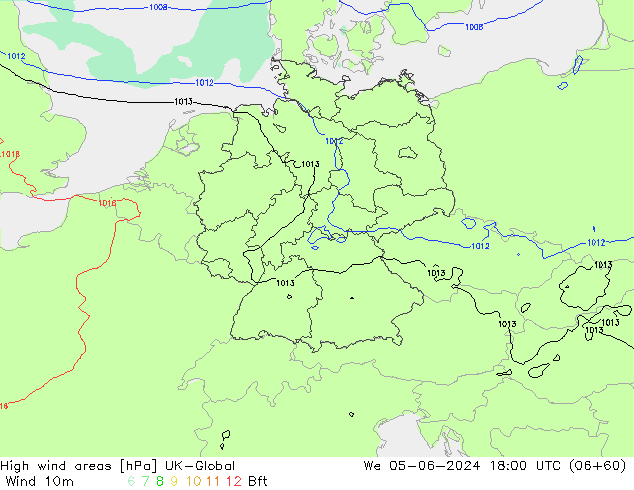 Izotacha UK-Global śro. 05.06.2024 18 UTC