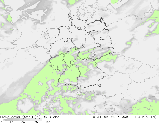 zachmurzenie (suma) UK-Global wto. 04.06.2024 00 UTC