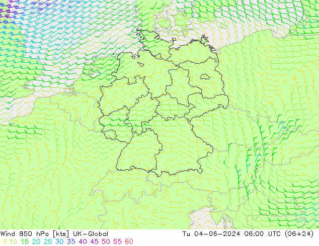  850 hPa UK-Global  04.06.2024 06 UTC