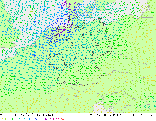  850 hPa UK-Global  05.06.2024 00 UTC