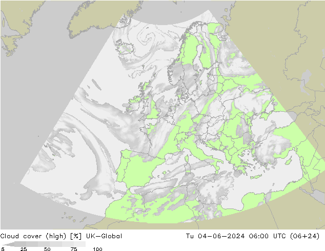 Wolken (hohe) UK-Global Di 04.06.2024 06 UTC