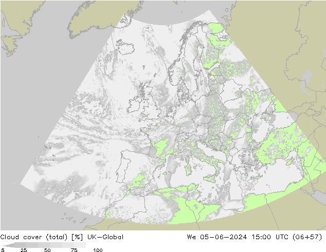 Cloud cover (total) UK-Global St 05.06.2024 15 UTC