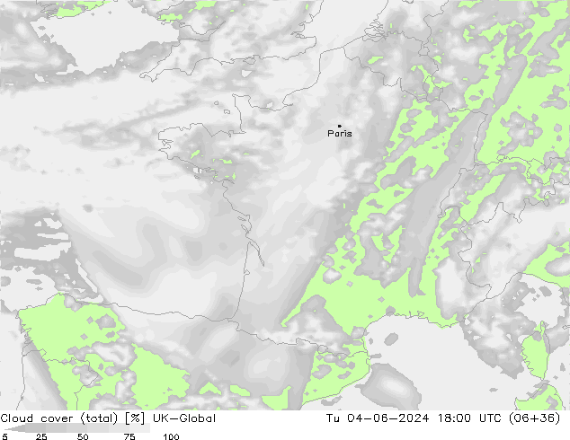 Bulutlar (toplam) UK-Global Sa 04.06.2024 18 UTC