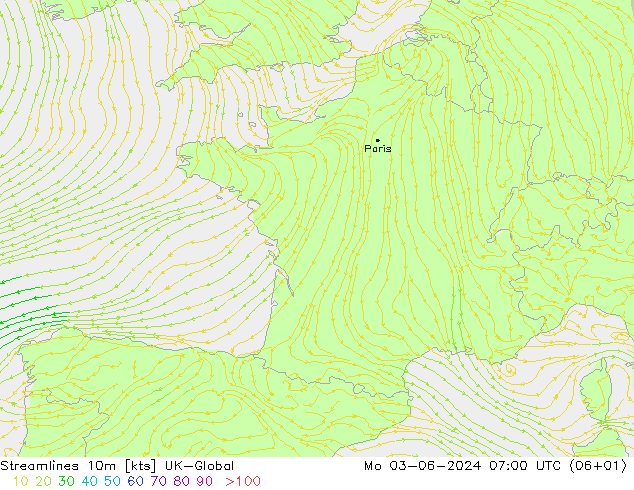 Streamlines 10m UK-Global Po 03.06.2024 07 UTC