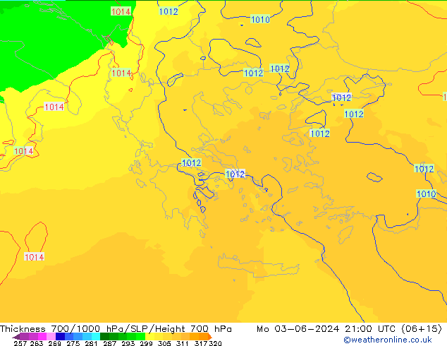 Thck 700-1000 hPa UK-Global Mo 03.06.2024 21 UTC