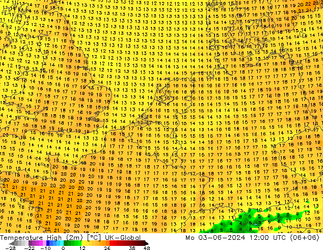 Max.  (2m) UK-Global  03.06.2024 12 UTC