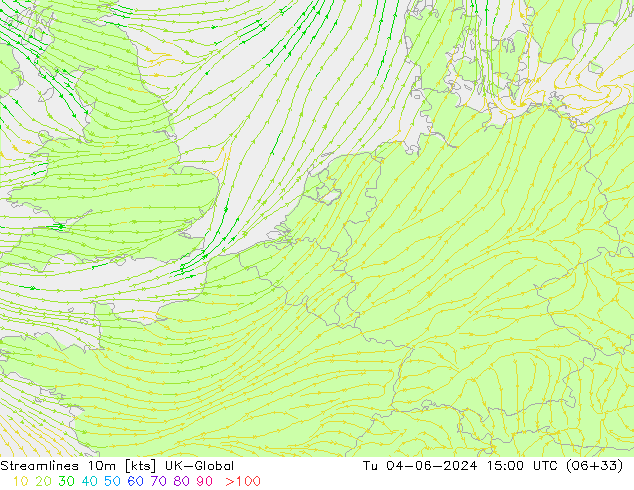 Streamlines 10m UK-Global Tu 04.06.2024 15 UTC