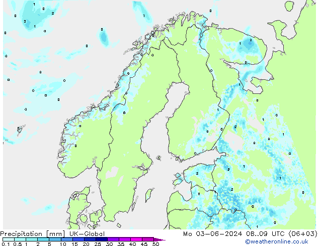 Niederschlag UK-Global Mo 03.06.2024 09 UTC