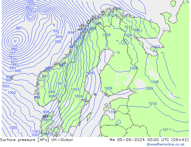 Bodendruck UK-Global Mi 05.06.2024 00 UTC