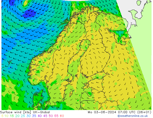 Wind 10 m UK-Global ma 03.06.2024 07 UTC