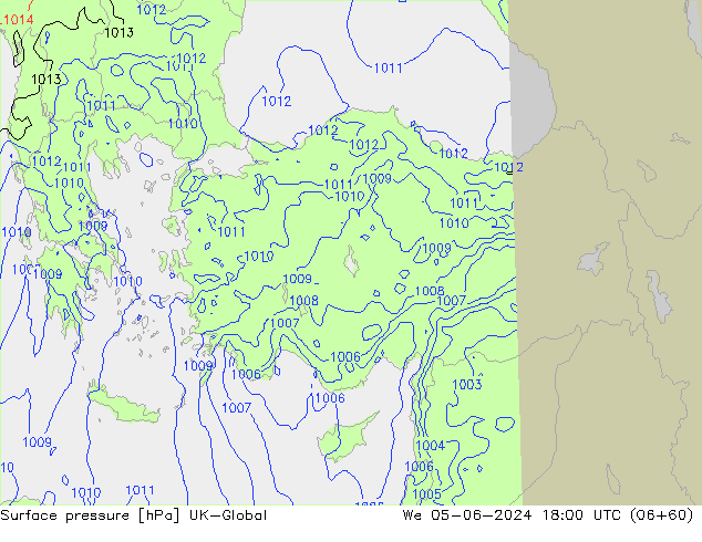 Yer basıncı UK-Global Çar 05.06.2024 18 UTC