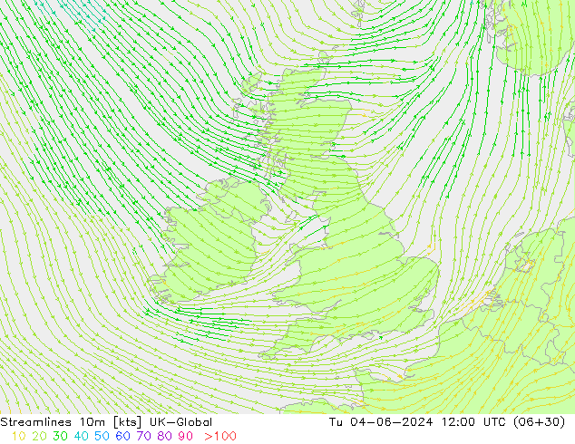 Streamlines 10m UK-Global Tu 04.06.2024 12 UTC