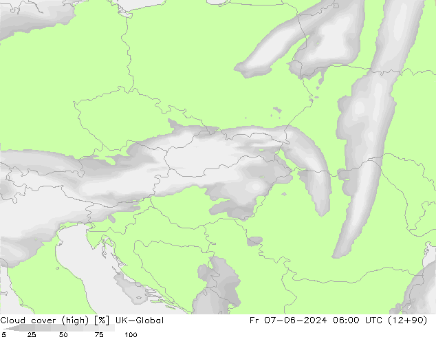 Nuages (élevé) UK-Global ven 07.06.2024 06 UTC