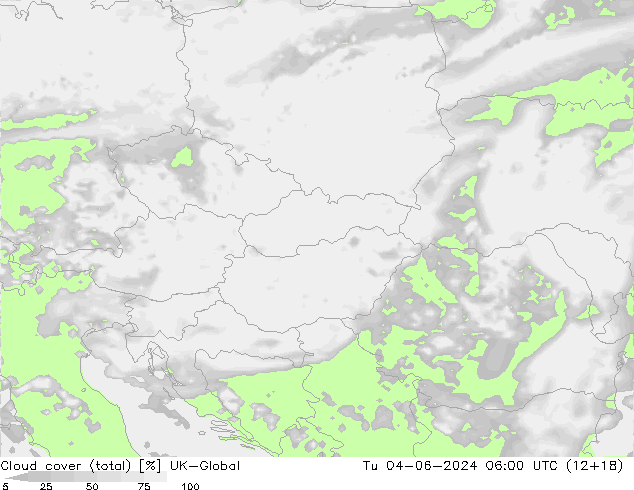 Cloud cover (total) UK-Global Tu 04.06.2024 06 UTC