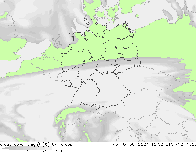 Bewolking (Hoog) UK-Global ma 10.06.2024 12 UTC