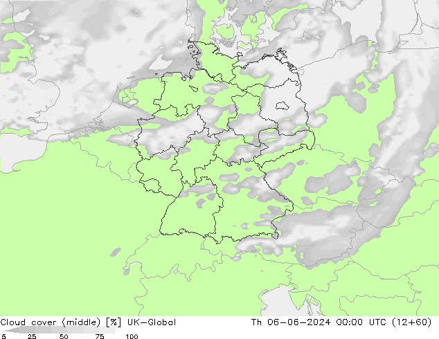 Cloud cover (middle) UK-Global Th 06.06.2024 00 UTC